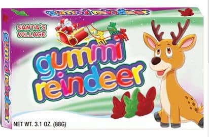 XMAS - Theater Box - Taste Of Nature - Santas Village Gummi Reindeer 3.1oz (88g) x12 Units