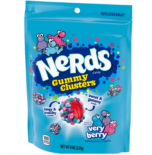 Us - Wonka Nerds Gummy clusters - Very Berry SUB Bag 8oz (227g) x 6 units