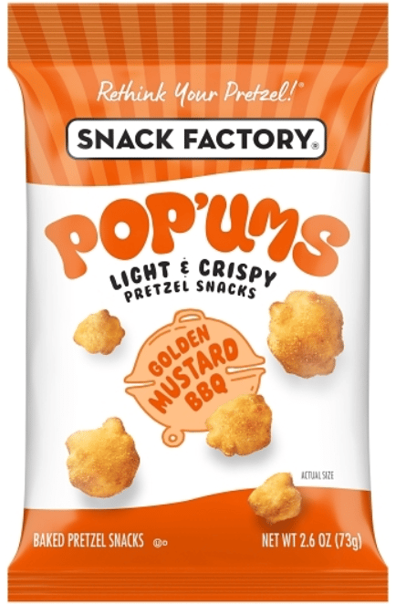 Us - Snack Factory - Popums - Golden Mustard Bbq Pretzel 2.6oz (73g) x 8 Units