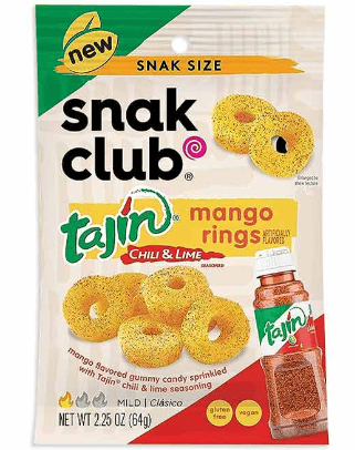 US - Snak Club - Tajin - MANGO Rings 2.25oz (64g) x 12 units