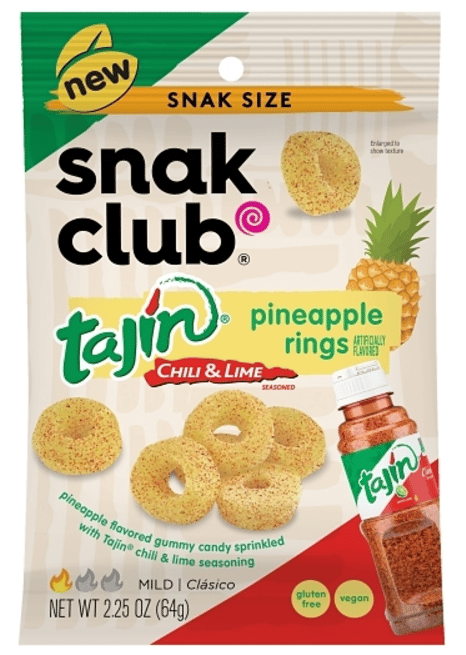 US - Snak Club - Tajin - PINEAPPLE Rings 2.25oz (64g) x 12 units