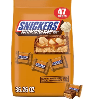 Us - SNICKERS - Butterscotch Scoop,47 pcs 36.26oz (1030.8g) x 1Bag