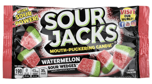 US - Sour Jacks Watermelon Soft and Chewy Candy 2oz (56.7G) x 24 Units