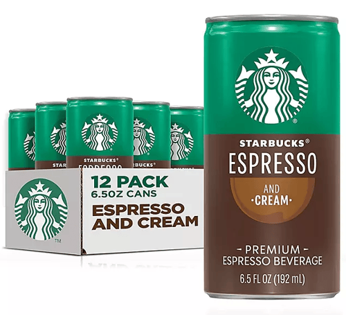US - Beverage - Starbucks - Espresso and Cream 6.5fl.oz (192ml) x 12 units (Buyer is responsible if drinks may leak during shipping and weather)