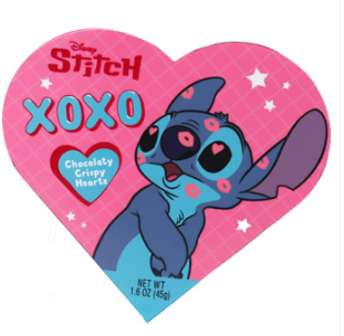 Valentine - Frankford Stitch Crispy Chocolaty Heart Box - 1.6oz (45g) x 24 Units