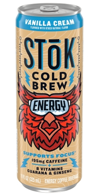 US - BEVERAGE - Stok - Vanilla Creme 11 fl oz (325 ml) x 12 Cans (Buyer is responsible if drinks may leak during shipping and weather)