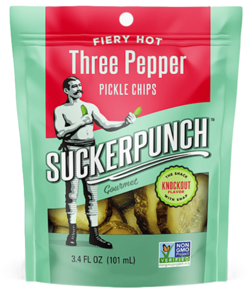 US - Chips - Suckerpunch Gourmet - Pickle Chips - 3-Pepper Fire 3.4 fl oz (101ml) x 12 units