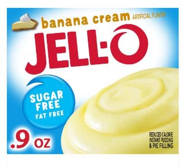 US - Sugar Free - Kraft Jell-O Instant Pudding- Banana Creme 0.9oz(26g) X 24 Units