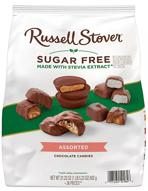 Sugar Free - Russell Stover -  Assorted Chocolates 38 pieces, 21.23oz (602g) x 1 Bag
