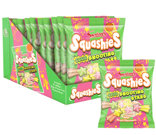Swizzels Squashies - Shooting Stars 100g x 12 Units