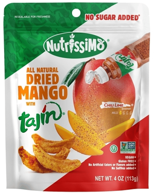 US - Tajin - Nutrissimo - Dried Mango 4 oz (113g) x 12 units ( Best Before Oct 12 2025)