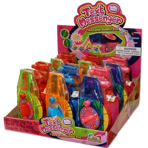 Kidsmania Text Messenger Filled With Bubble Roll x 12 Units