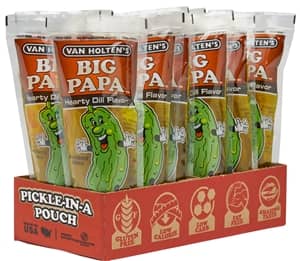 US - Van Holten - King Size Pickle-in-a-Pouch - Big Papa Dill x 12 units (Buyer is responsible if Pickle Juice may leak during shipping)