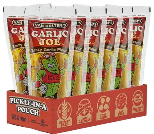 US - Van Holten - King Size Pickle-in-a-Pouch - Garlic Joe x 12 units (Buyer is responsible if Pickle Juice may leak during shipping)