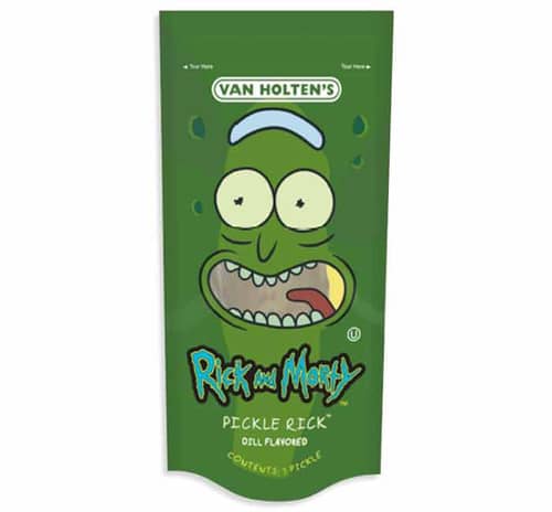 US - Van Holten - King Size Pickle-in-a-Pouch - Rick and Morty x 12 units (Buyer is responsible if Pickle Juice may leak during shipping)
