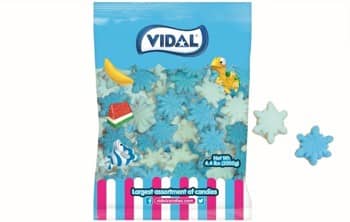XMAS - BULK - VIDAL CHRISTMAS GUMMIES - SNOWFLAKES 2.2LB (1KG) X 1 BAG