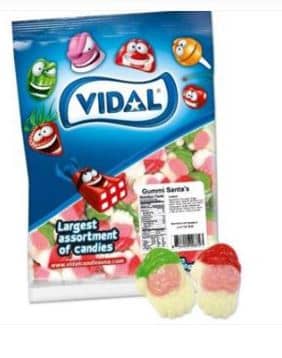 XMAS - BULK - VIDAL CHRISTMAS GUMMIES - SANTA 4.4LB (2KG) X 1 BAG