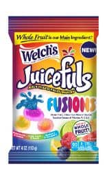 US - Peg Bag - Welch Juicefuls Fusions (BlueRspbry/GrnAppl/Peach/WtmlnLem) -  4oz x 12 Units