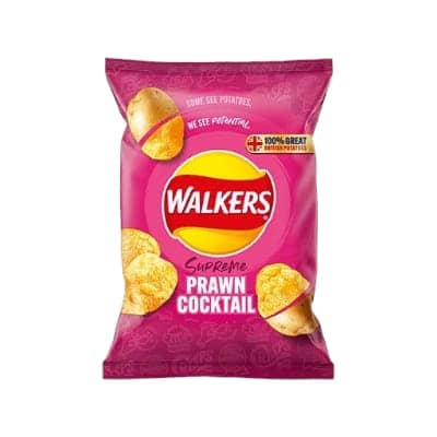 Chips - Walkers Prawn Cocktail 45g x 32 units (Best Before September 13,2025)