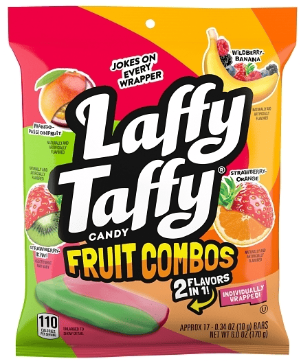 Us - Peg - Wonka Laffy Taffy Fruity Combos 6oz (170g) x 12 Units