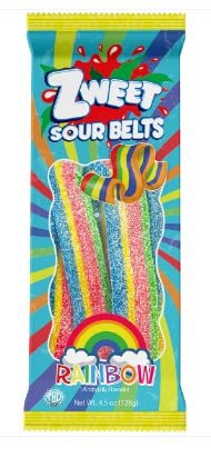 Zweet - Go Pack - Sour Belts RAINBOW - 4.5oz (128g) x 12 units