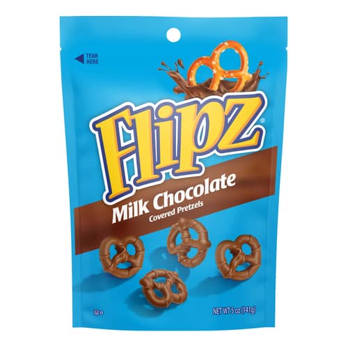 US - Pretzel - Flipz Milk Chocolate Pretzel Stand Up Pouch - 5oz(142g) x 6 Units