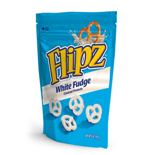 US -Pretzel - Flipz White Fudge Pretzels Stand Up Pouch - 5oz(142g) x 6 Units