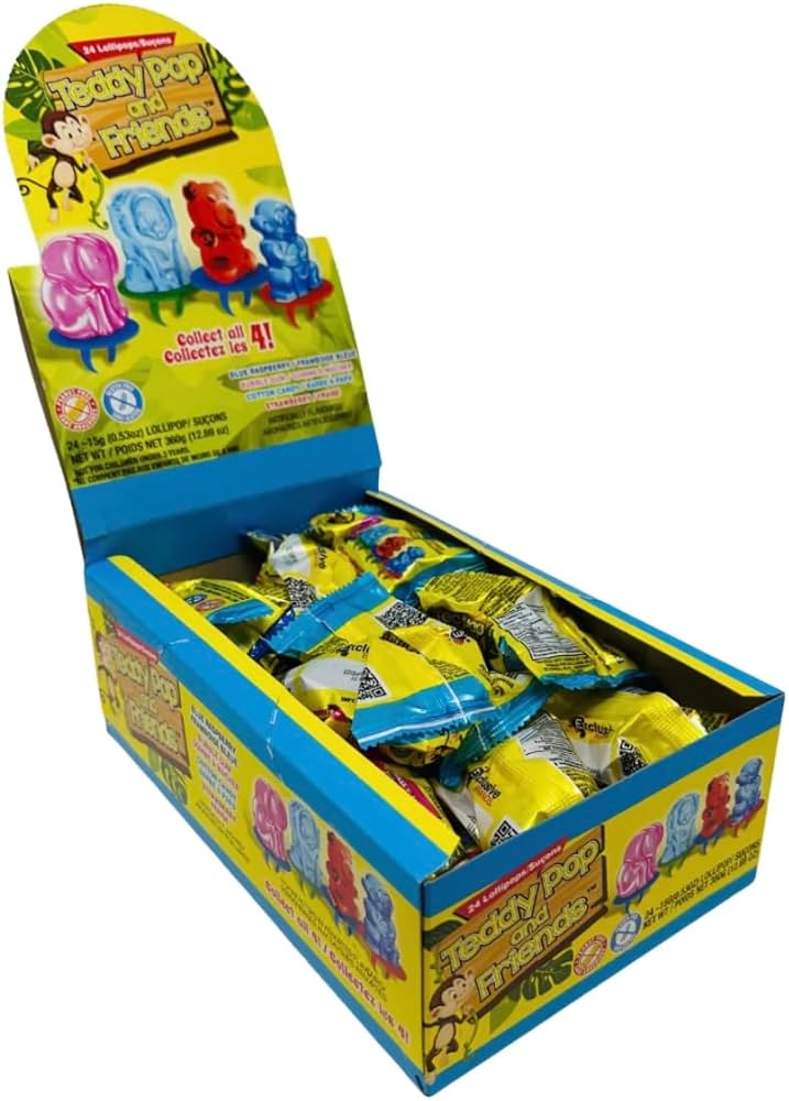 Sucon Bague - Teddy pop & friends - Animaux de la jungle 24u