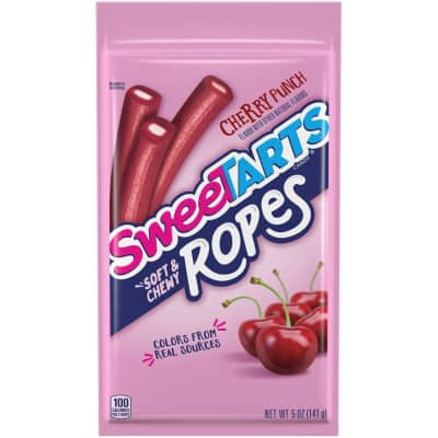 Peg Bag - Wonka SweeTarts Ropes Cherry Punch - 5oz x12 Units