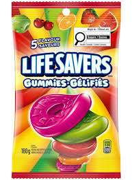 Life savers - Gummy - Cinq saveurs  180g -12u