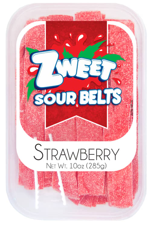 Zweet - TUB - Sour BELTS - STRAWBERRY 10oz (283g) x 6 units