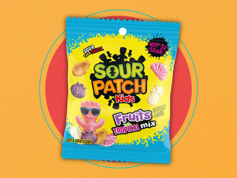 Sour patch kids Tropical FRUIT MIX - Mélange de fruits 102g - 12u