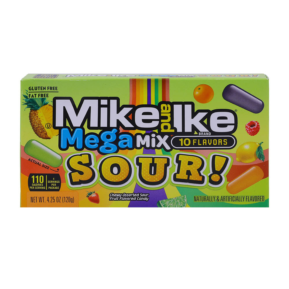 Mike & Ike - 120g  Mega Mix SOUR - Mélange sur - 12u