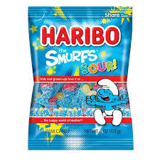 Haribo Smurfs -Les Schtroumpfs 113g SOUR Surs -  12u