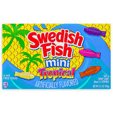 Swedish fish - Mini tropical box - petit poisson tropicaux 99g- 12u