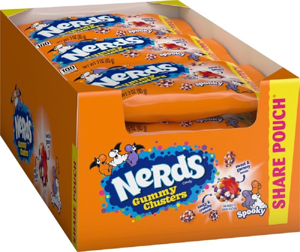 Halloween Nerds - Spooky gummy cluster  85g - 12u