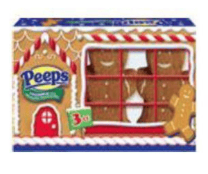 XMAS - CASE - 3PK Peeps MARSHMALLOW Gingerbread Men - 1.5 oz (43g) x 24 units