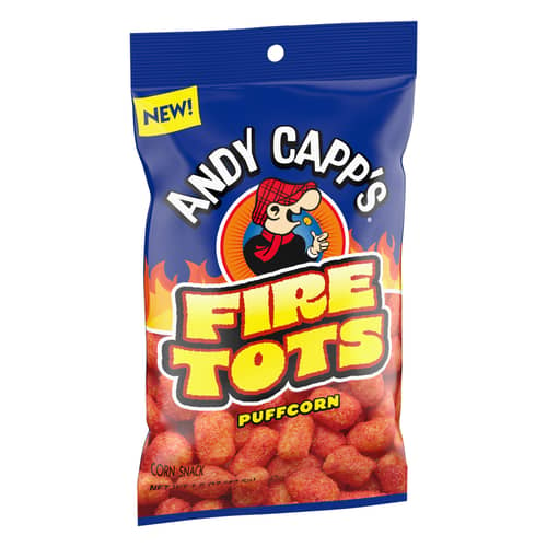 ANDY CAPPS Fire Puffcorn Snacks 1.5oz (43g) x 12 Units