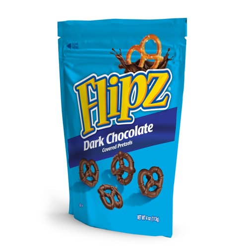 US - Pretzel - Flipz DARK Chocolate Pretzel Stand Up Pouch - 4oz(113g) x 6 Units