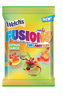 WELCHS Fusions Citrus Surge (LmnStrw/LimeChry/PinkGrpfrtTang)  - 4oz (113g) x 12 Units