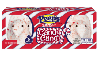 Xmas -CASE- 5PK Peeps Chicks Candy Cane - 1.5oz(43g) x24 Units