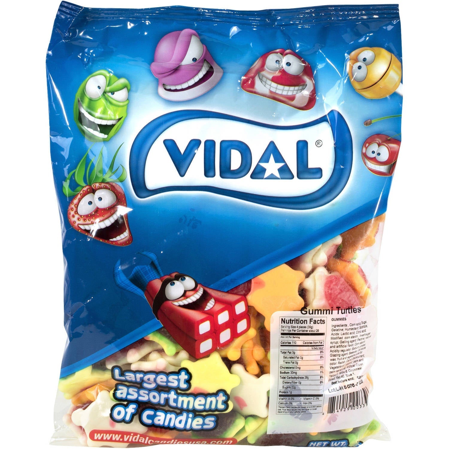 Bulk Vidal Gummy Turtles 2.2lb Québec Candy
