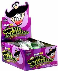 (S1-08) Wax-O-Wax Chewy Mustache 0.4oz(11g) x 24 Units