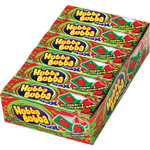 Gum - Hubba Bubba Max Watermelon Strawberry 18 units