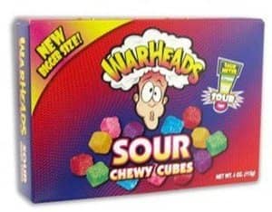 (S1-11) Theater Box Warheads Chewy Cubes 4 oz (x12 units)