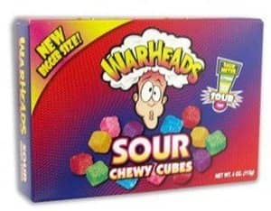 US - Theater Box Warheads Chewy Cubes 4 oz (x12 units)
