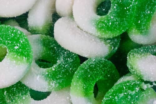 Bulk Albanese Gummy Rings Apple Rings 4.5 lb @65pcs/lb (Made in USA)