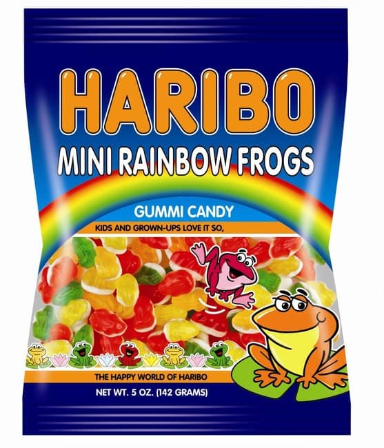 (S1-03) Haribo Mini Rainbow Frogs 140g (5 oz x 12 units)