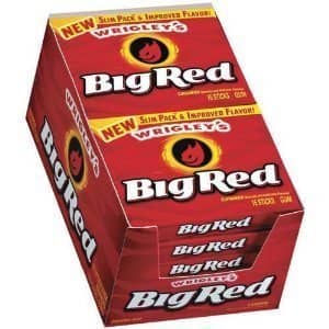 (S1-09) Gum - Wrigley Slim Pak Big Red (x10 units)