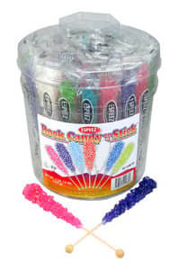 Tub - Espeez Rock Candy On A Stick (Wrapped) - Assorted - 36 Units (Every Tub may have different assortment of Colour )